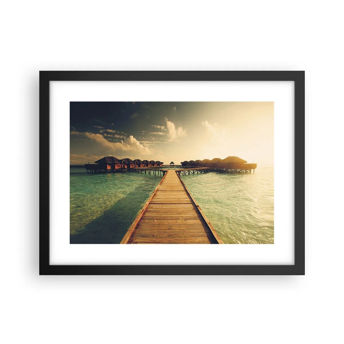 Plakat i sort ramme - En varm invitation - 40x30 cm