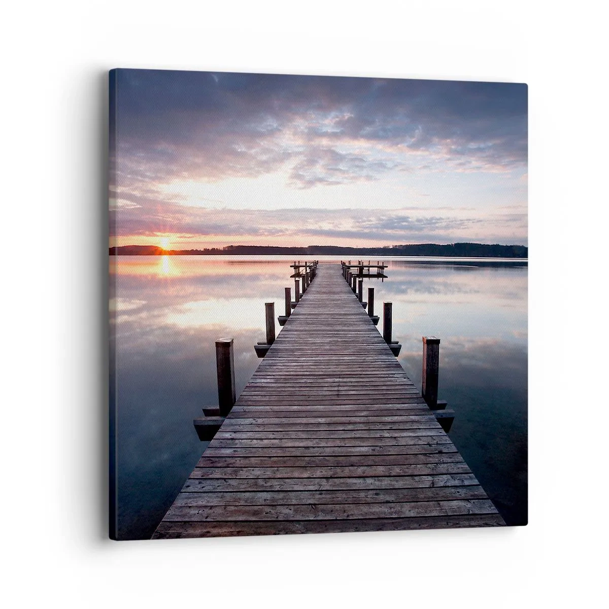 Lærredstryk - Billede på lærred - Den tavse grænse mellem dag og nat - 40x40 cm