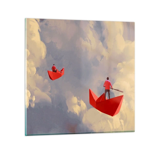 Billede på glas - Drømmernes ekspedition - 60x60 cm