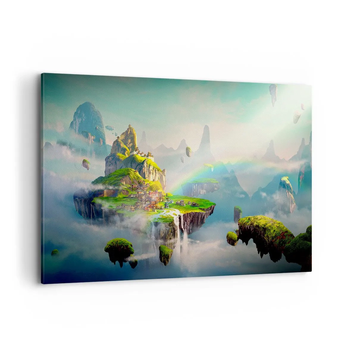 Lærredstryk - Billede på lærred - Midden - lykkelige øer - 100x70 cm