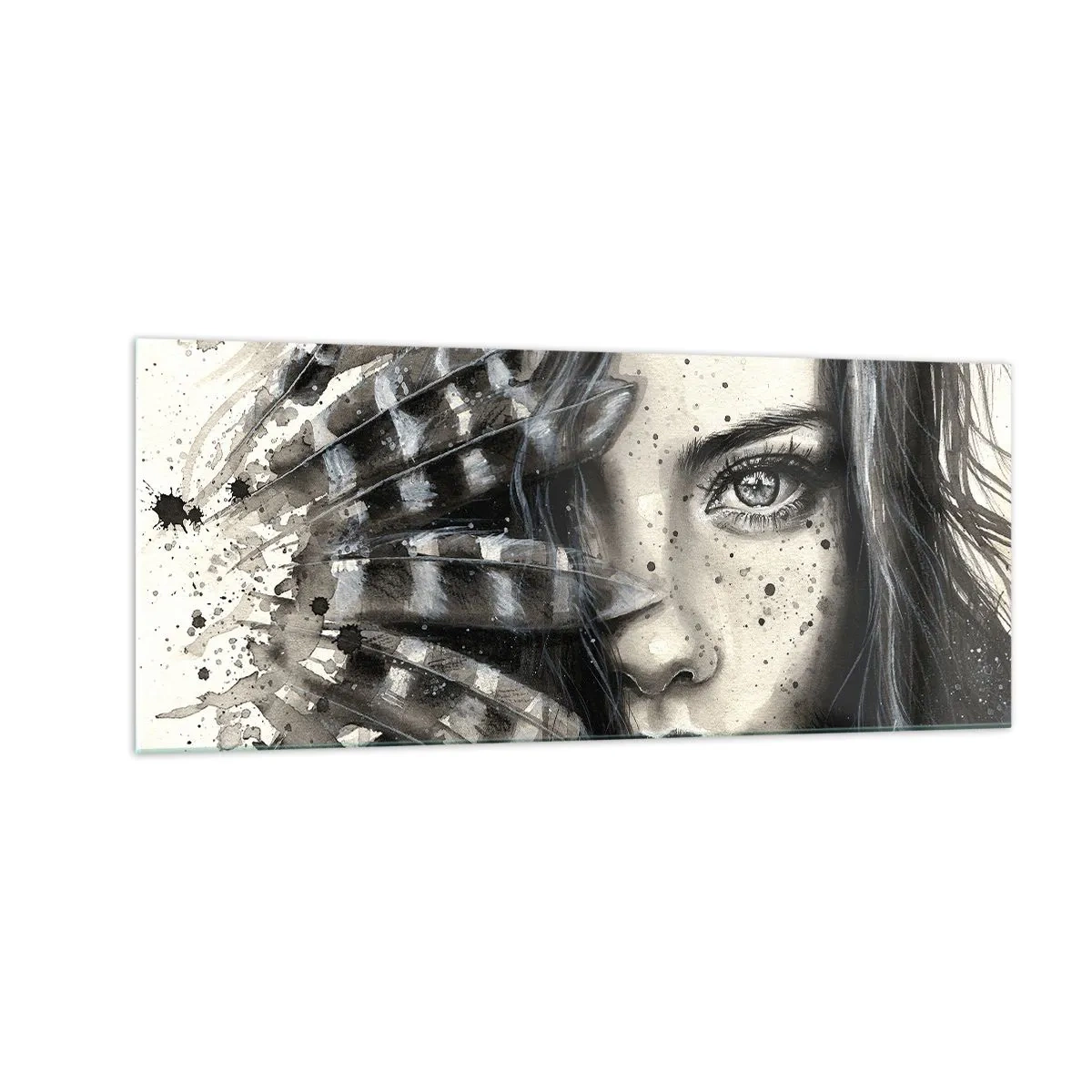 Billede på glas - Vild skønhed - 100x40 cm