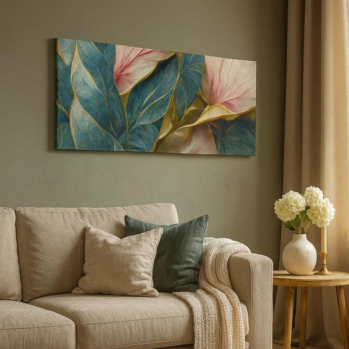 Lærredstryk - Billede på lærred - Naturlig elegance og stil - 30x30 cm