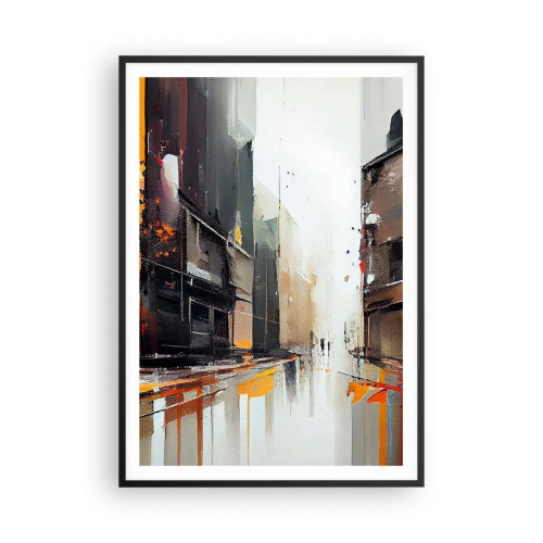 Plakat i sort ramme - Regnfuld dag - 70x100 cm