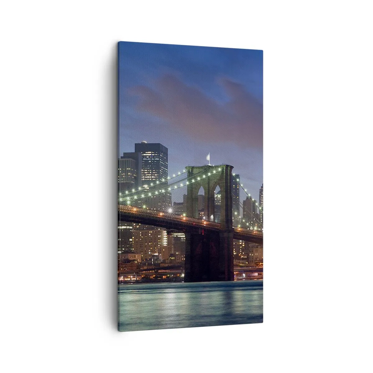 Lærredstryk - Billede på lærred - Lys op om natten - 45x80 cm