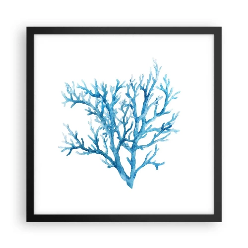 Plakat i sort ramme - Marint filigran - 40x40 cm