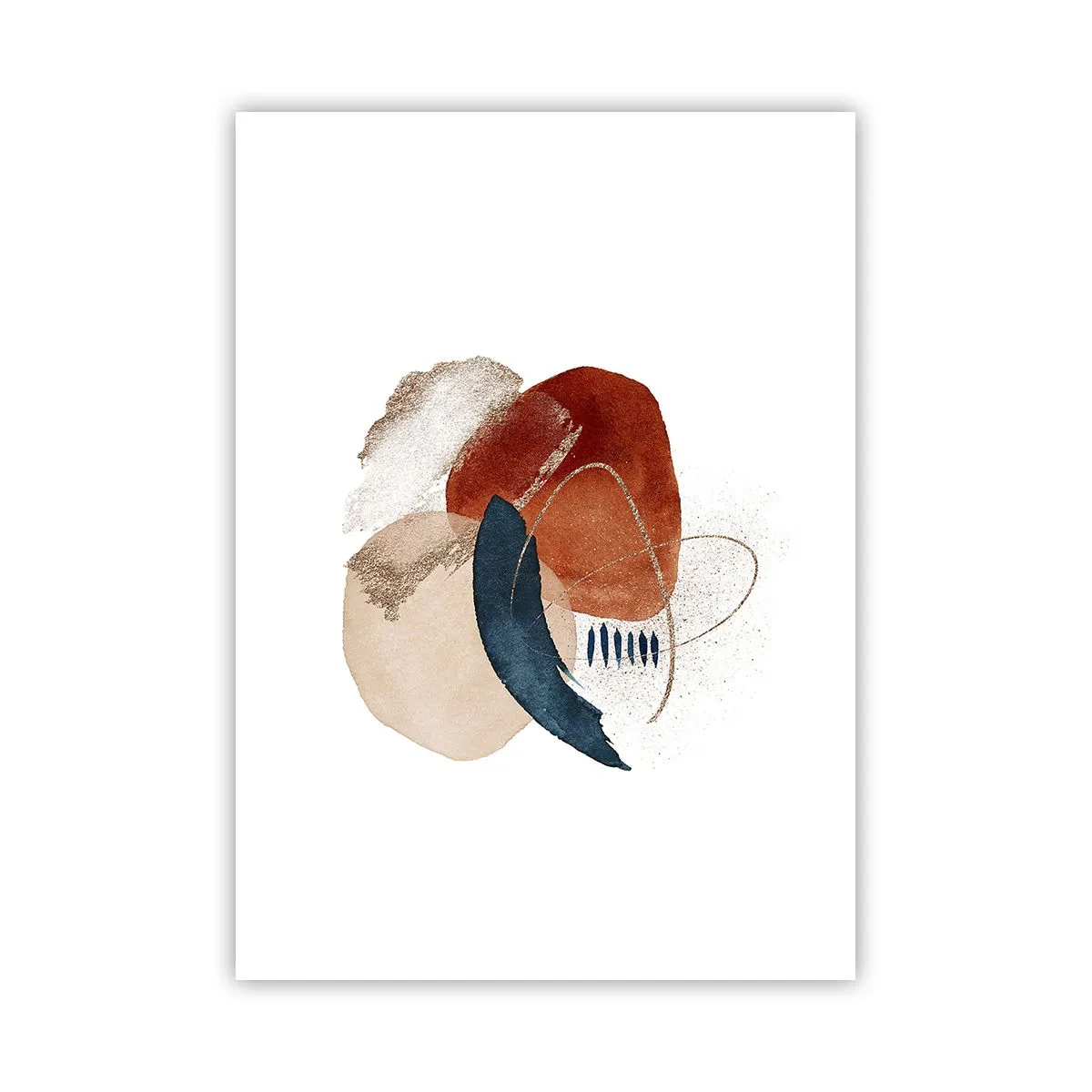 Plakat - Oval sammensætning - 50x70 cm