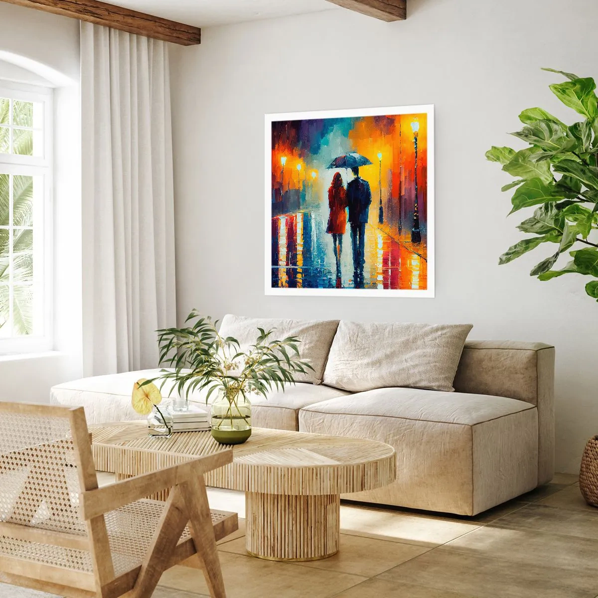 Plakat - Sammen - en farverig nat - 40x40 cm