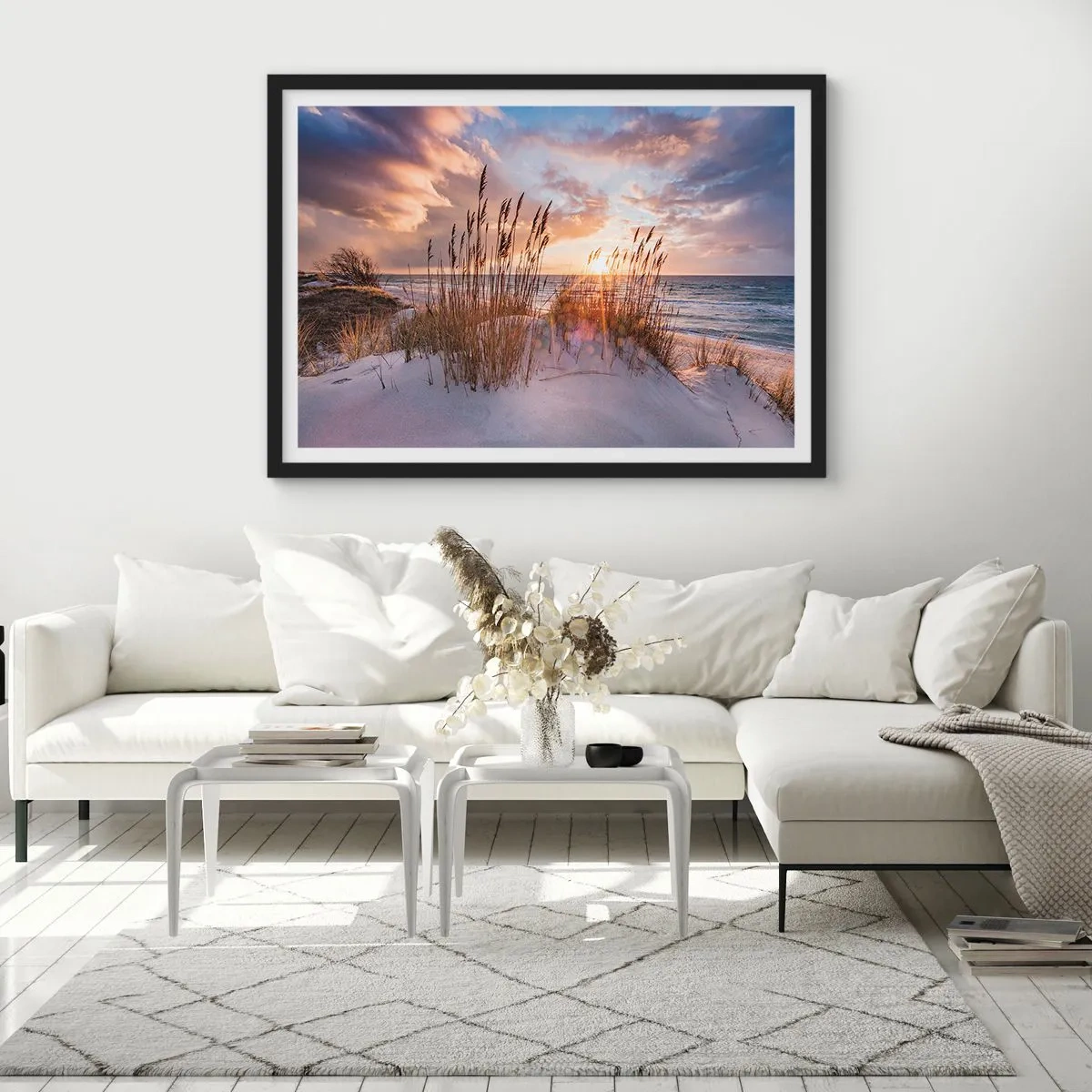 Plakat i sort ramme - Farvel til sol og vind - 100x70 cm