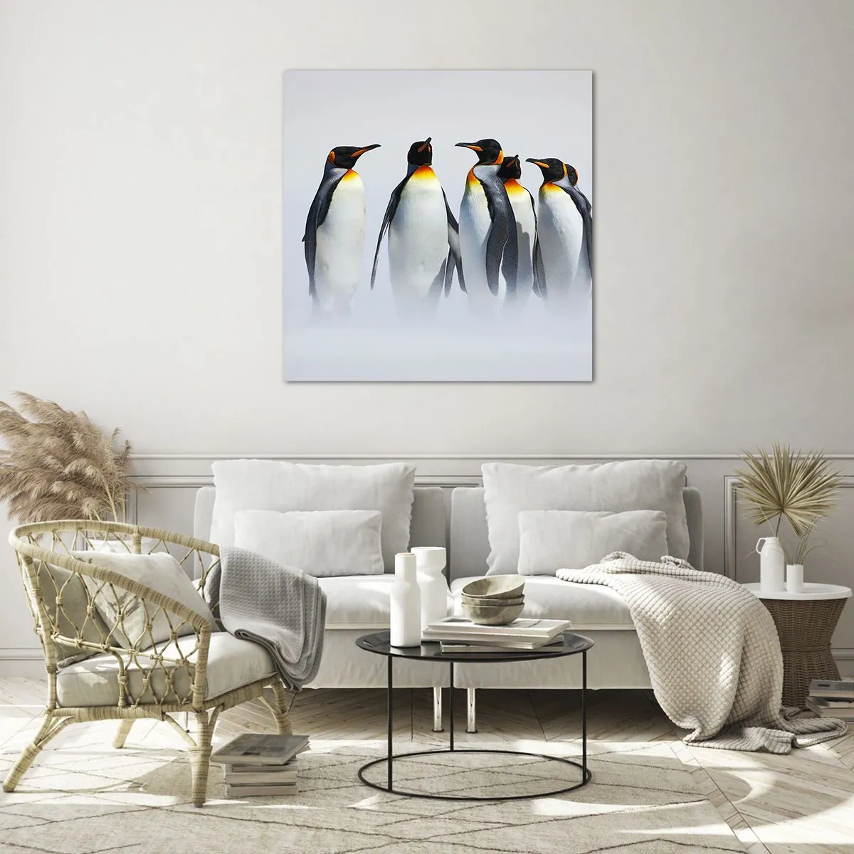 Billede på glas - Møde i aftenkjole - 40x40 cm