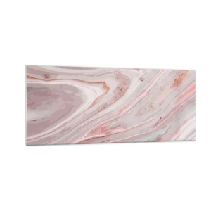 Billede på glas - Flydende lyserødt - 100x40 cm