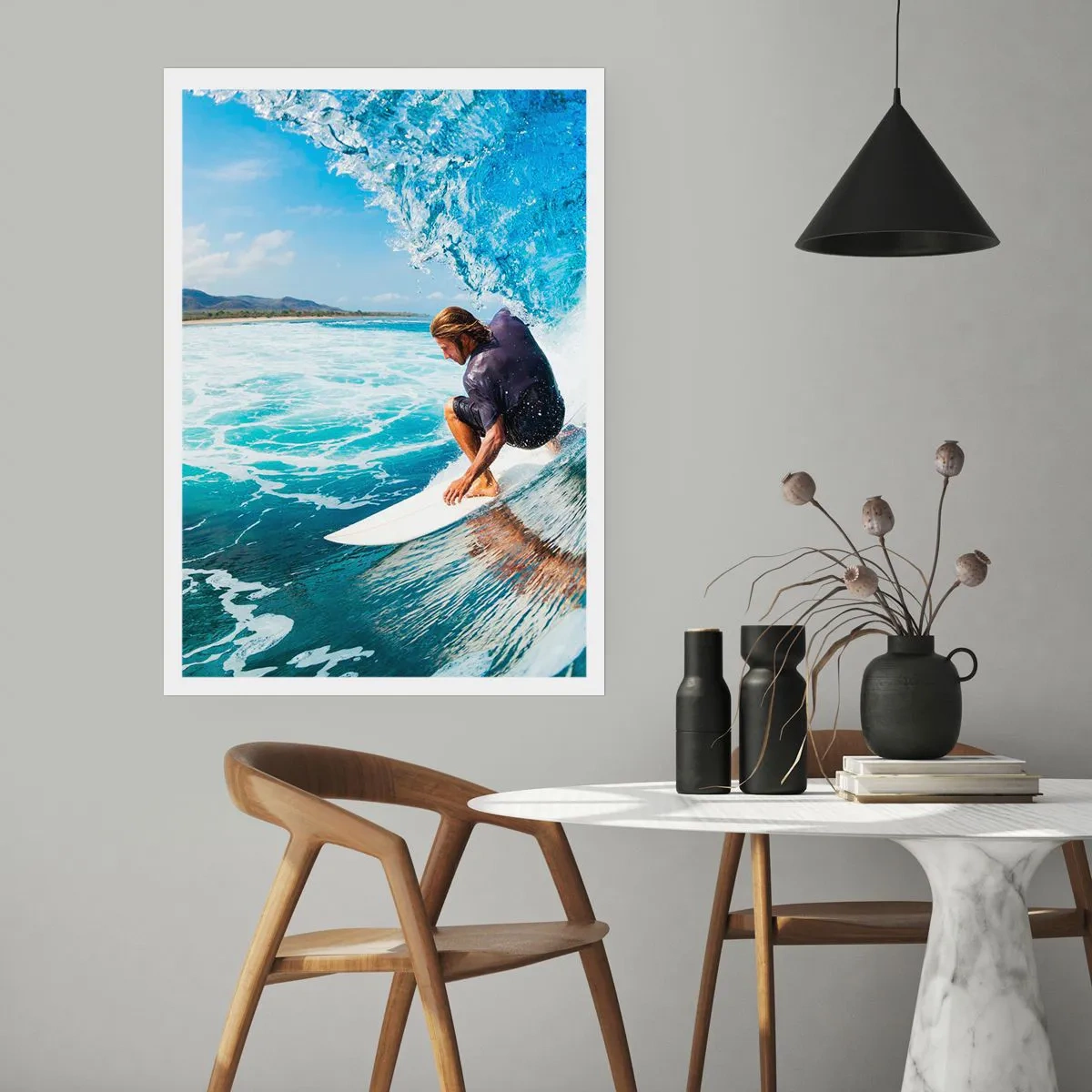 Plakat - Danser med bølgerne - 30x40 cm