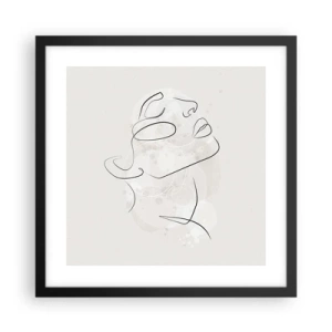 Plakat i sort ramme - Skitse af drømmen - 40x40 cm