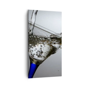 Lærredstryk - Billede på lærred - Krystalvand i krystalglas - 55x100 cm