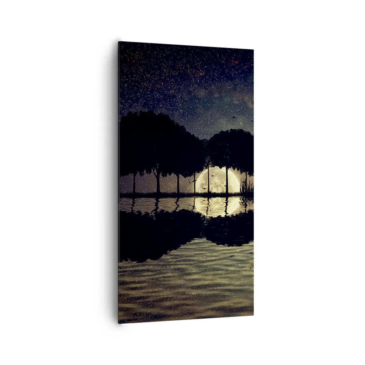 Lærredstryk - Billede på lærred - En nat på kanten af verden - 65x120 cm