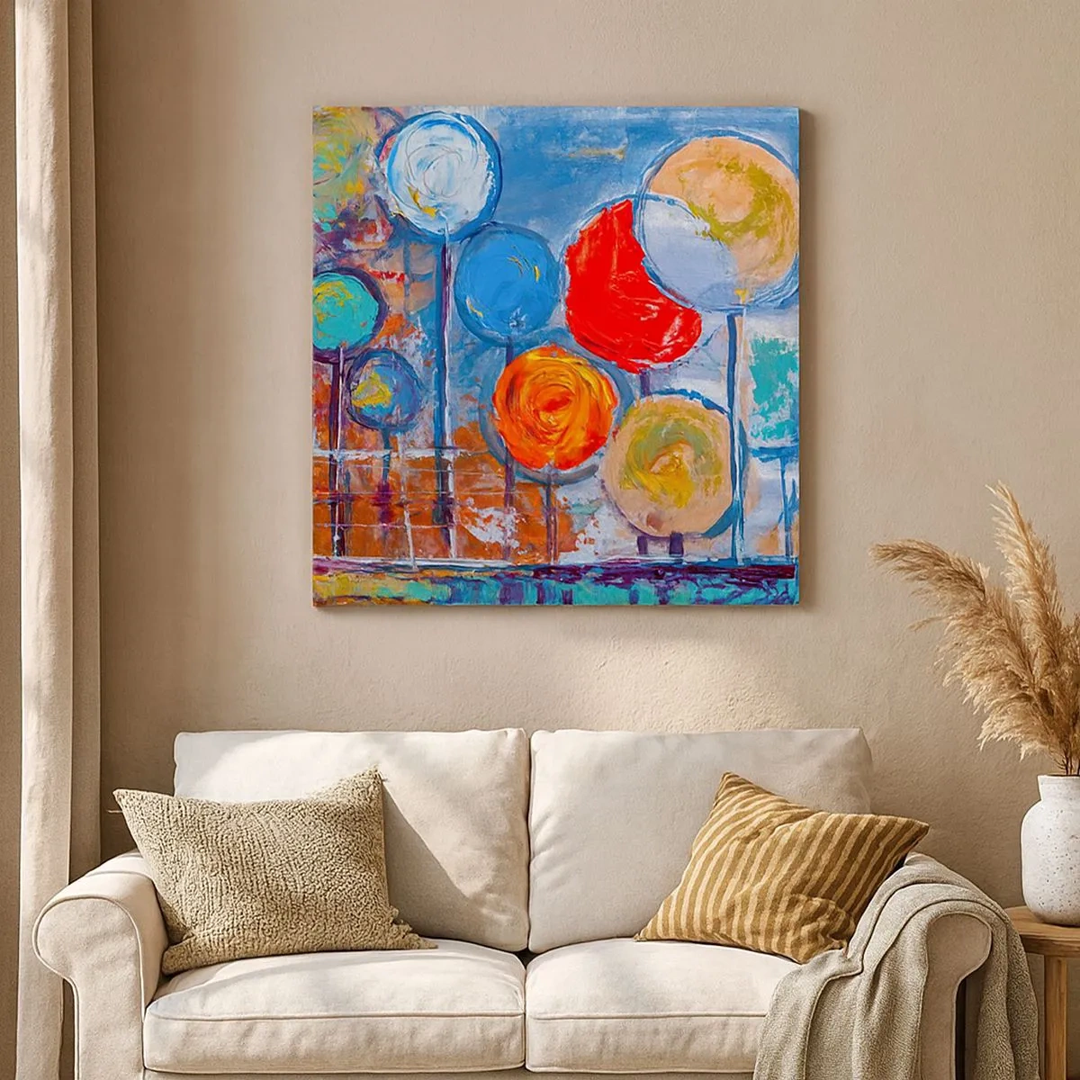 Lærredstryk - Billede på lærred - Mirakler på en pind - 30x30 cm