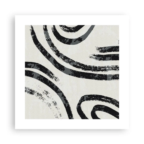 Plakat - Halvt stoppet - 40x40 cm