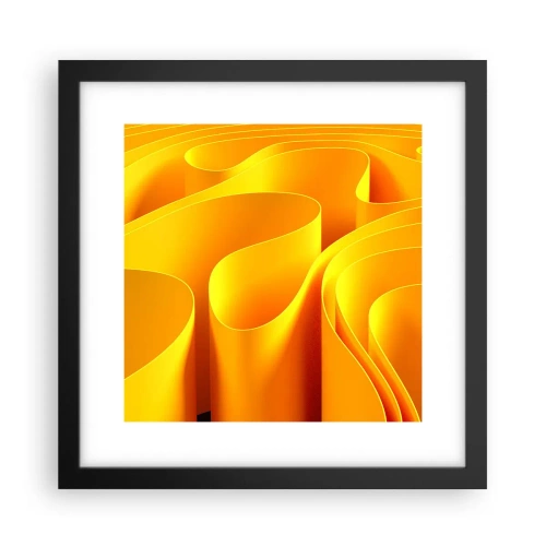 Plakat i sort ramme - Som solens bølger - 30x30 cm