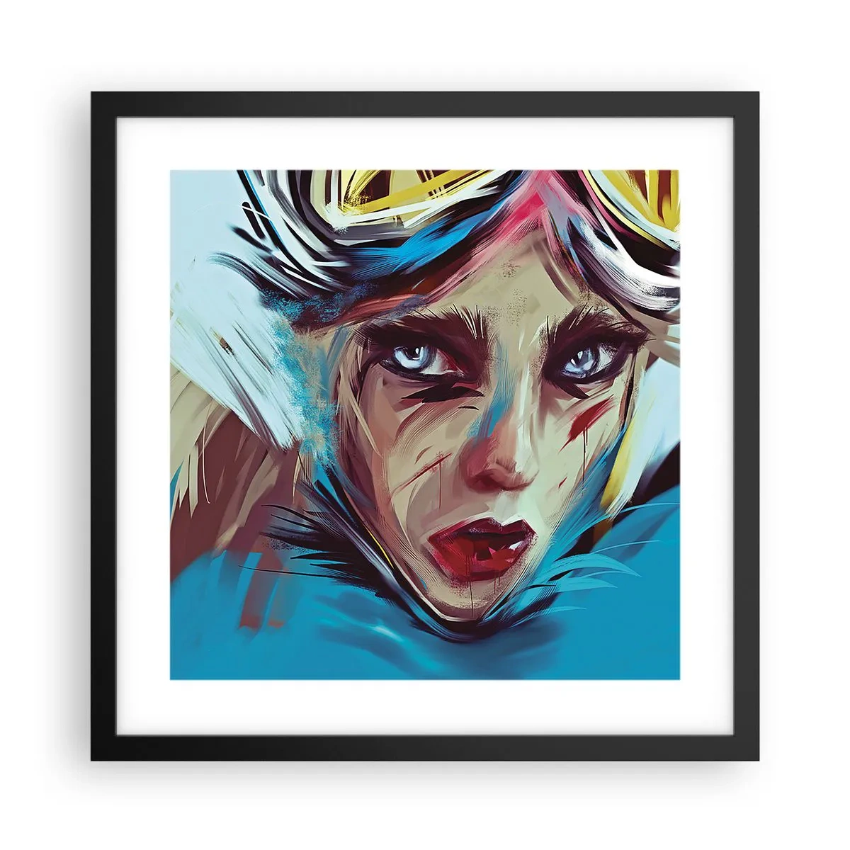 Plakat i sort ramme - Vejkriger - 40x40 cm