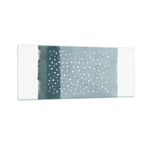 Billede på glas - Dyrket i blåt - 100x40 cm