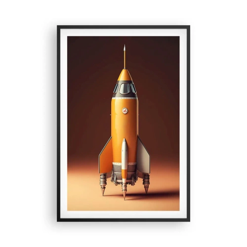 Plakat i sort ramme - Det begynder med en drøm - 61x91 cm