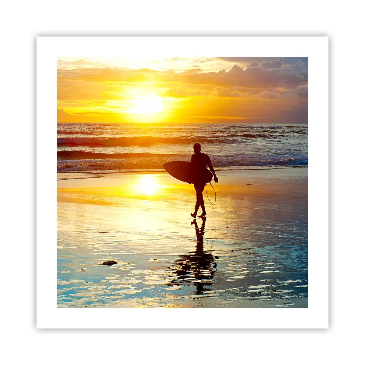 Plakat - Krigerens tilbagevenden - 50x50 cm