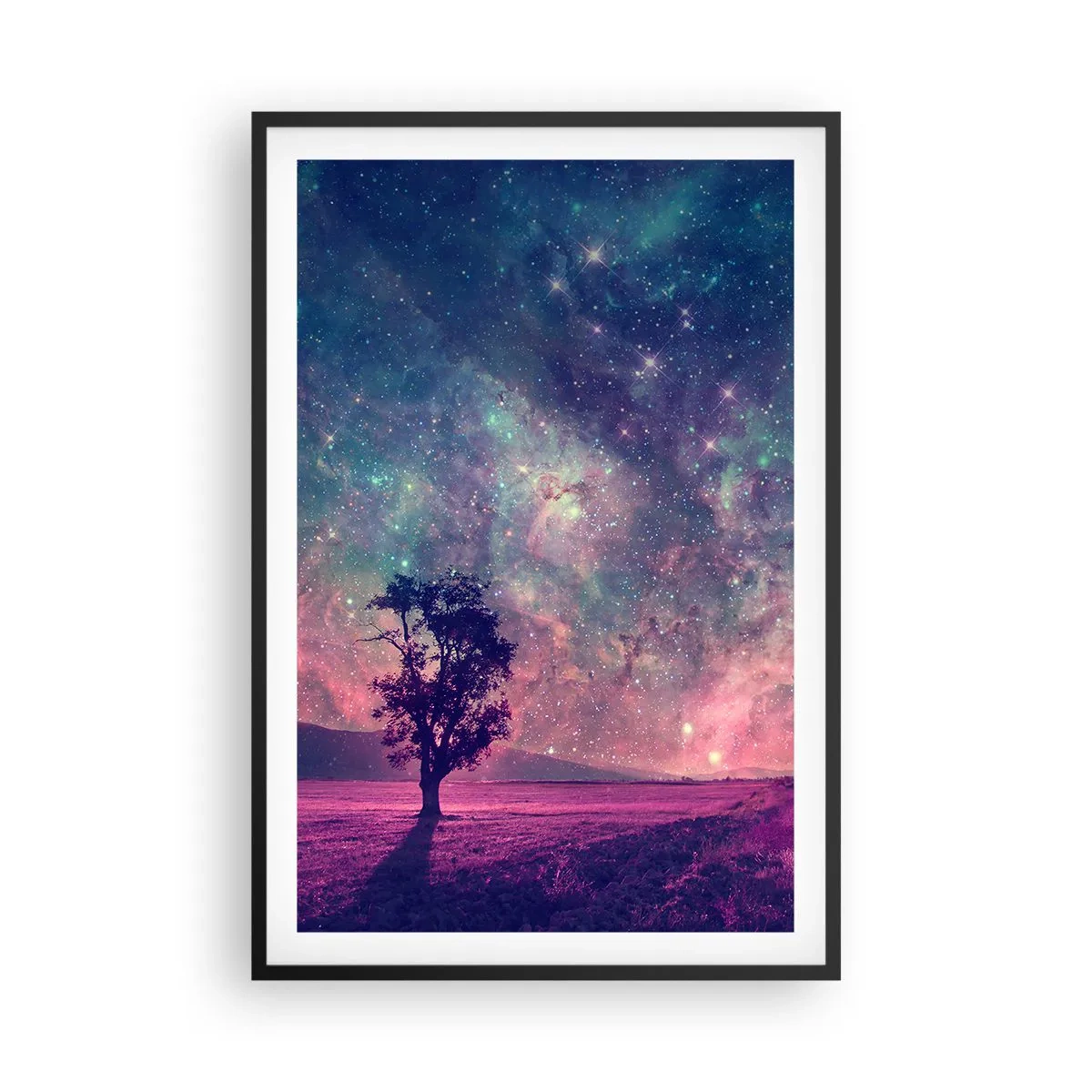 Plakat i sort ramme - Under en magisk himmel - 61x91 cm