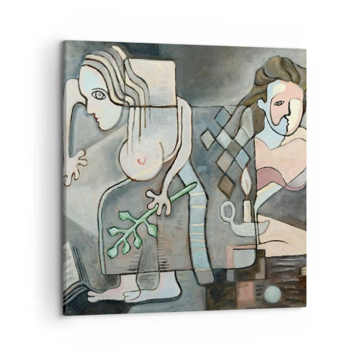 Lærredstryk - Billede på lærred - En mosaik af ånd og materie - 50x50 cm