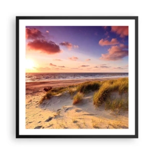 Plakat i sort ramme - Luften dufter allerede af sommer - 60x60 cm