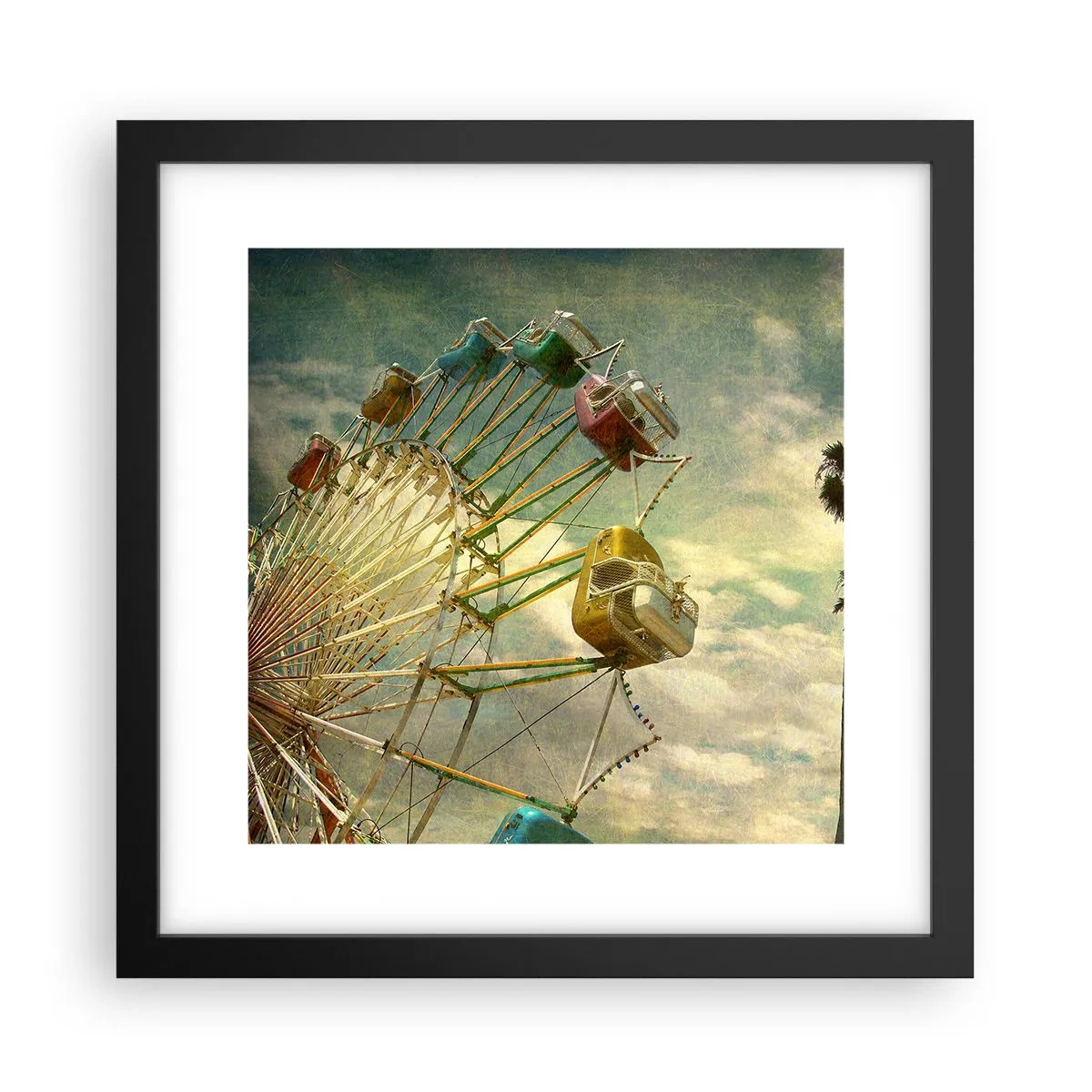 Plakat i sort ramme - Vil være, vil være sjov.... - 30x30 cm