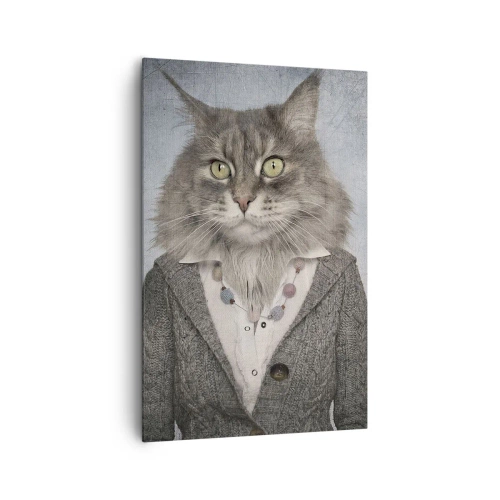 Lærredstryk - Billede på lærred - Pelse er igen på mode - 80x120 cm