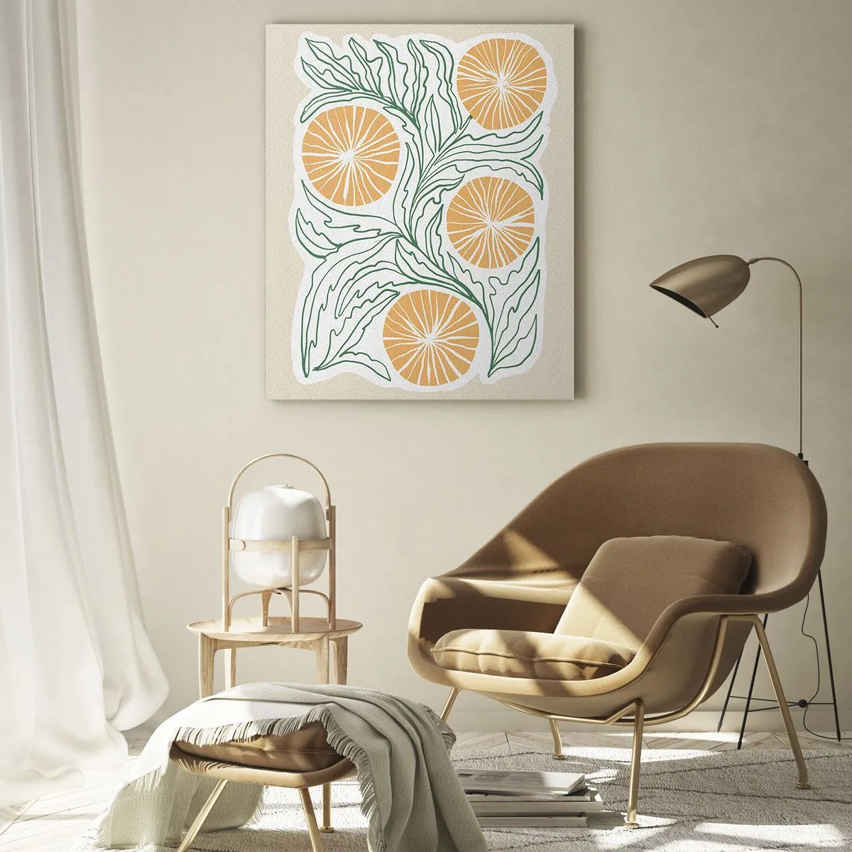 Billede på glas - Etnisk med et strejf af abstraktion - 50x70 cm