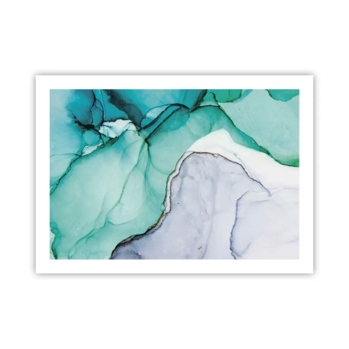 Plakat - Undersøgelse i turkis - 70x50 cm