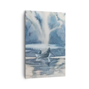 Lærredstryk - Billede på lærred - Lystfiskere i deres paradis - 80x120 cm