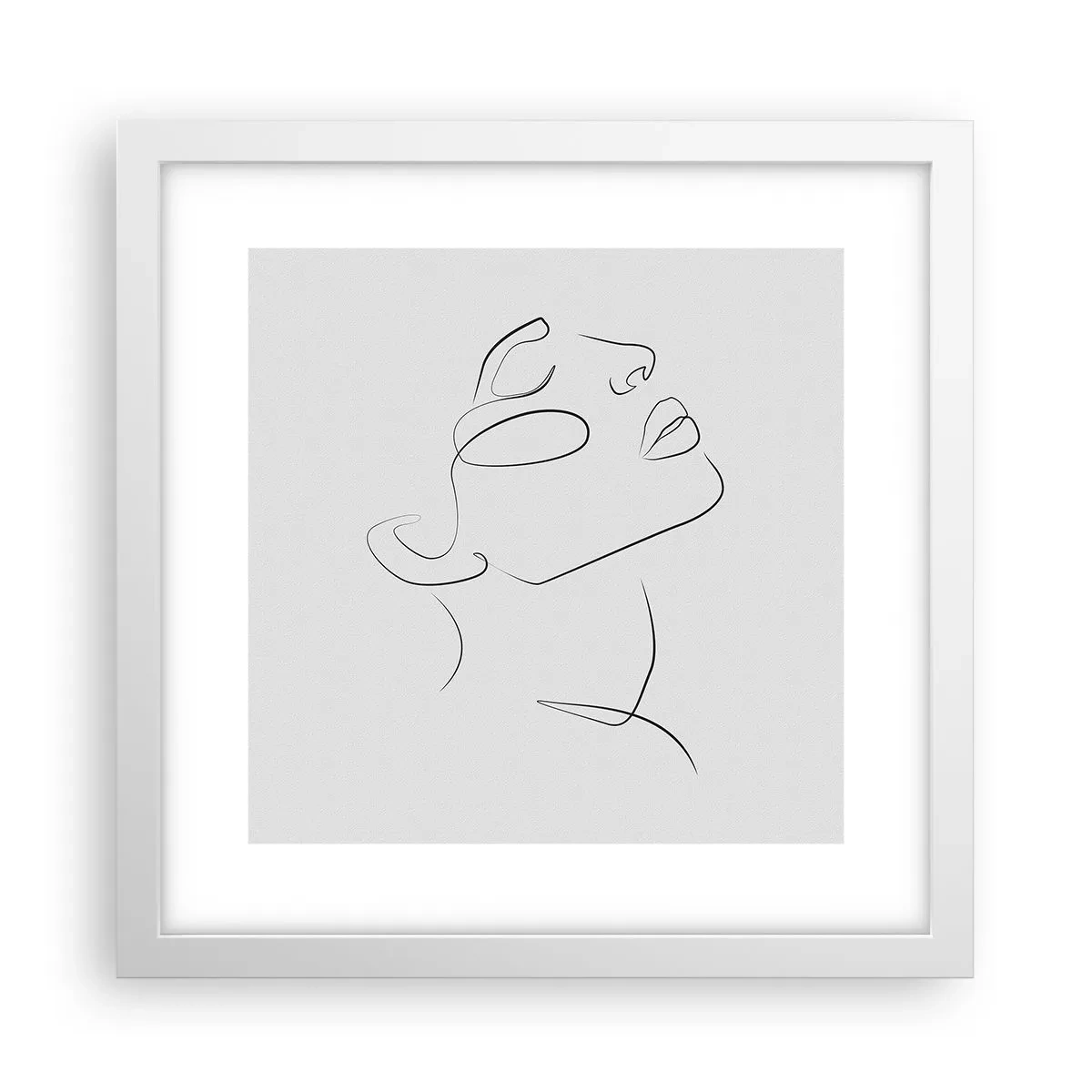 Plakat i hvid ramme - En drømmes slyngninger - 30x30 cm