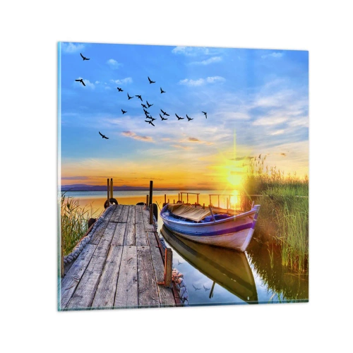 Billede på glas - Farvel, indtil i morgen - 70x70 cm