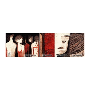Prøve Fototapet Selvklæbende Deluxe Sticker - Mørkets madonnaer - Kvinder, Stykke, Sorg - 100x30 cm