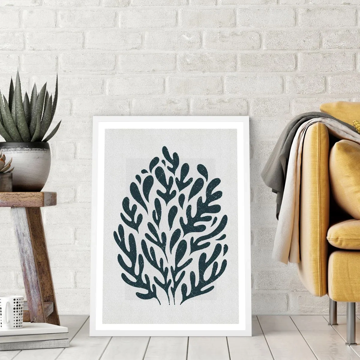 Plakat i hvid ramme - Naturens former - 70x100 cm