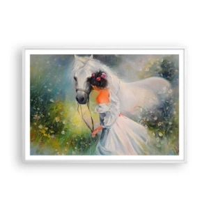 Plakat i hvid ramme - Som fra en smuk drøm - 100x70 cm