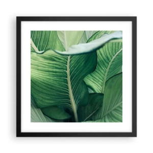 Plakat i sort ramme - Livet er intenst grønt - 40x40 cm