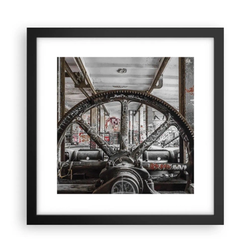 Plakat i sort ramme - Fabrikkens hemmelige liv - 30x30 cm