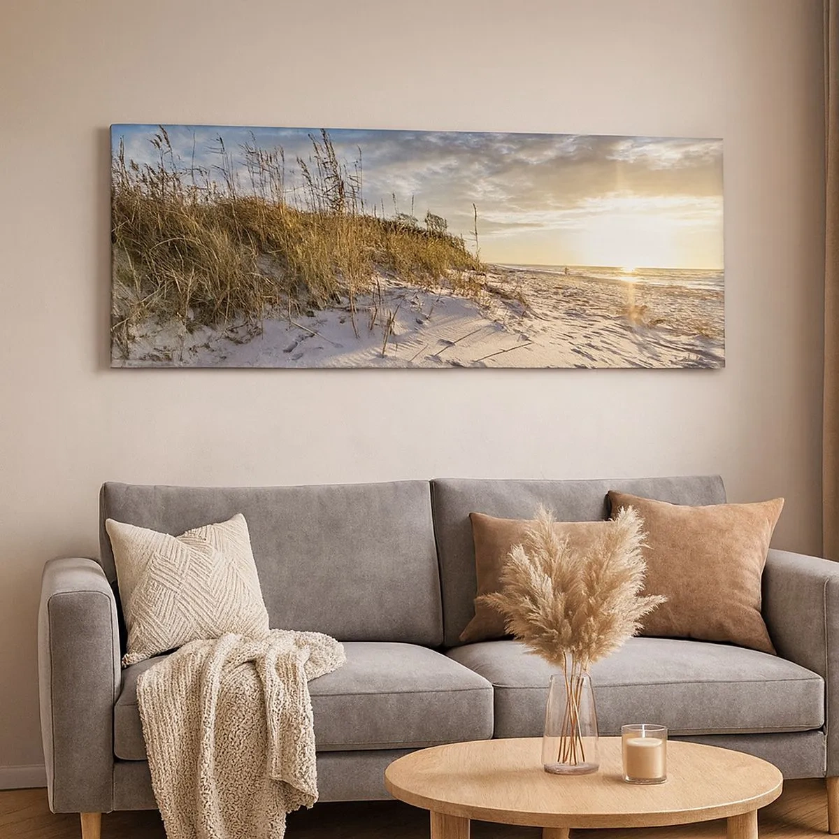 Lærredstryk - Billede på lærred - Indbydelse til en vandretur - 100x40 cm