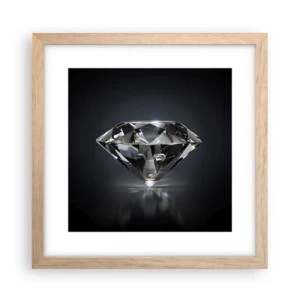 Plakat i ramme af lyst egetræ - Bedste veninde - 30x30 cm