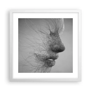 Plakat i hvid ramme - Vindens ånd - 40x40 cm