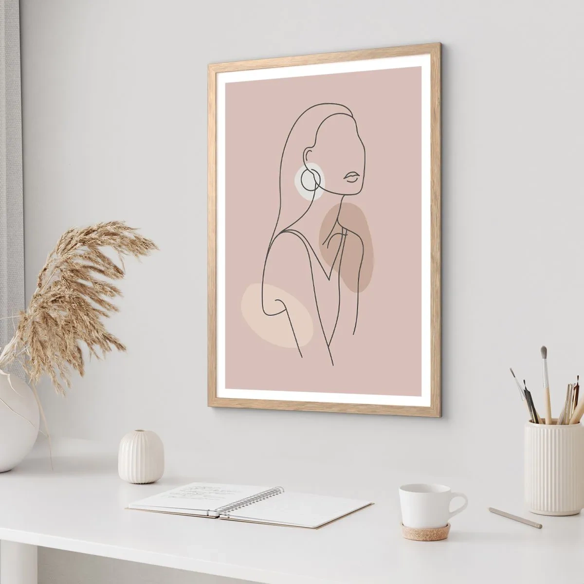 Plakat i ramme af lyst egetræ - Et ikon for pigelivet - 50x70 cm