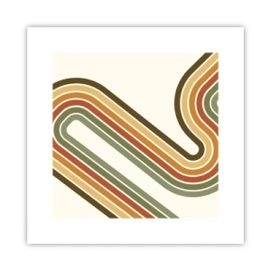 Plakat - Zigzag til destinationen - 30x30 cm