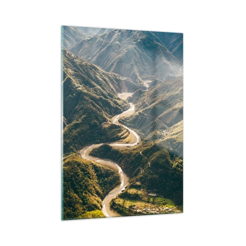 Billede på glas - Direkte fra hjertet af bjergene - 50x70 cm