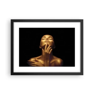 Plakat i sort ramme - Som gylden silke - 40x30 cm