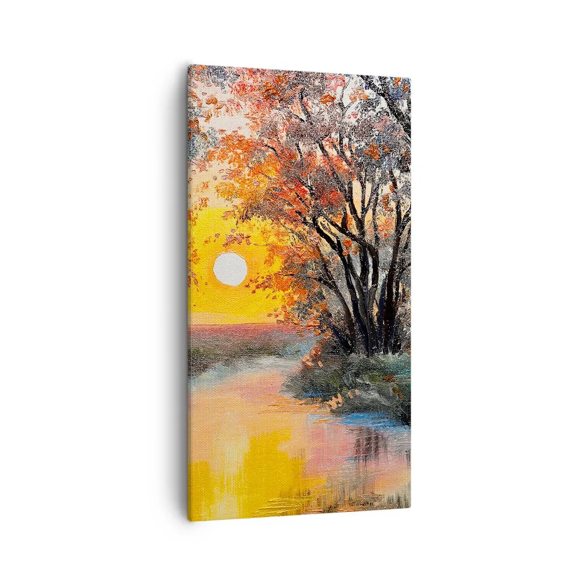 Lærredstryk - Billede på lærred - Efterårs atmosfære - 55x100 cm