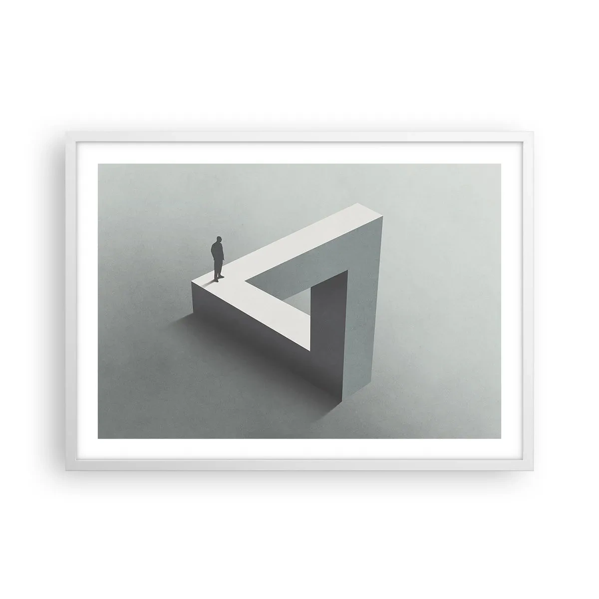 Plakat i hvid ramme - Og dog er det muligt - 70x50 cm