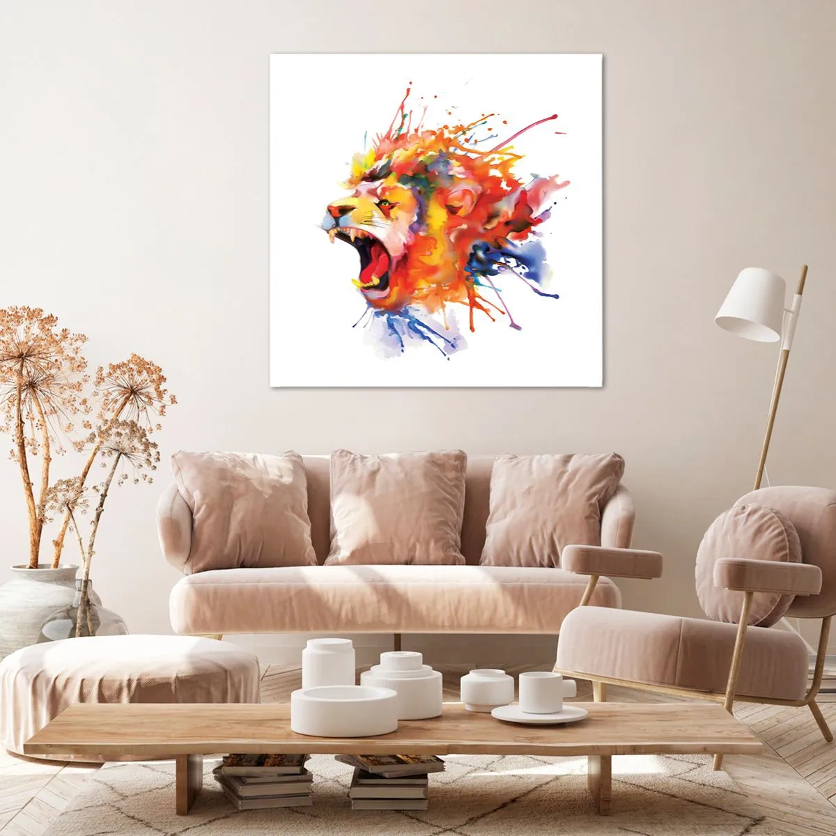 Lærredstryk - Billede på lærred - Eksplodere med vrede - 50x50 cm